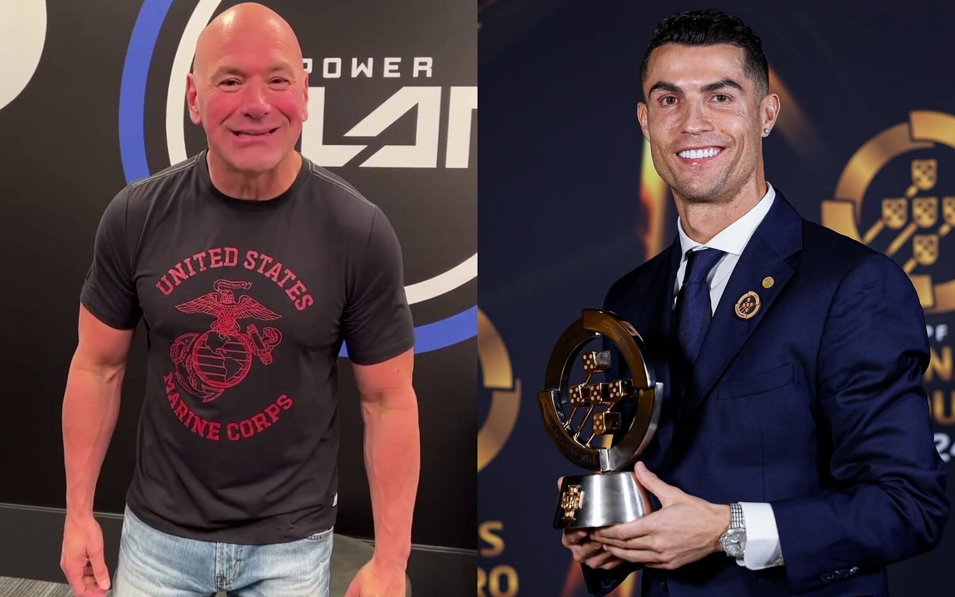 Dana White (left) talks about Cristiano Ronaldo (right). [Images courtesy: @danawhite and @cristiano on Instagram]