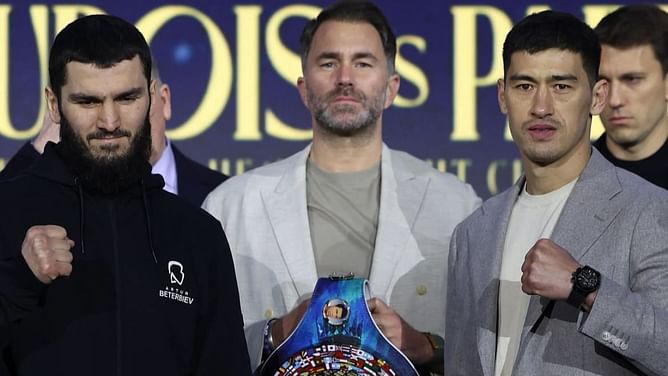 "You give me opponents and I beat them" - Artur Beterbiev and Eddie Hearn exchange hilarious jibes during media event ahead of Dmitry Bivol rematch