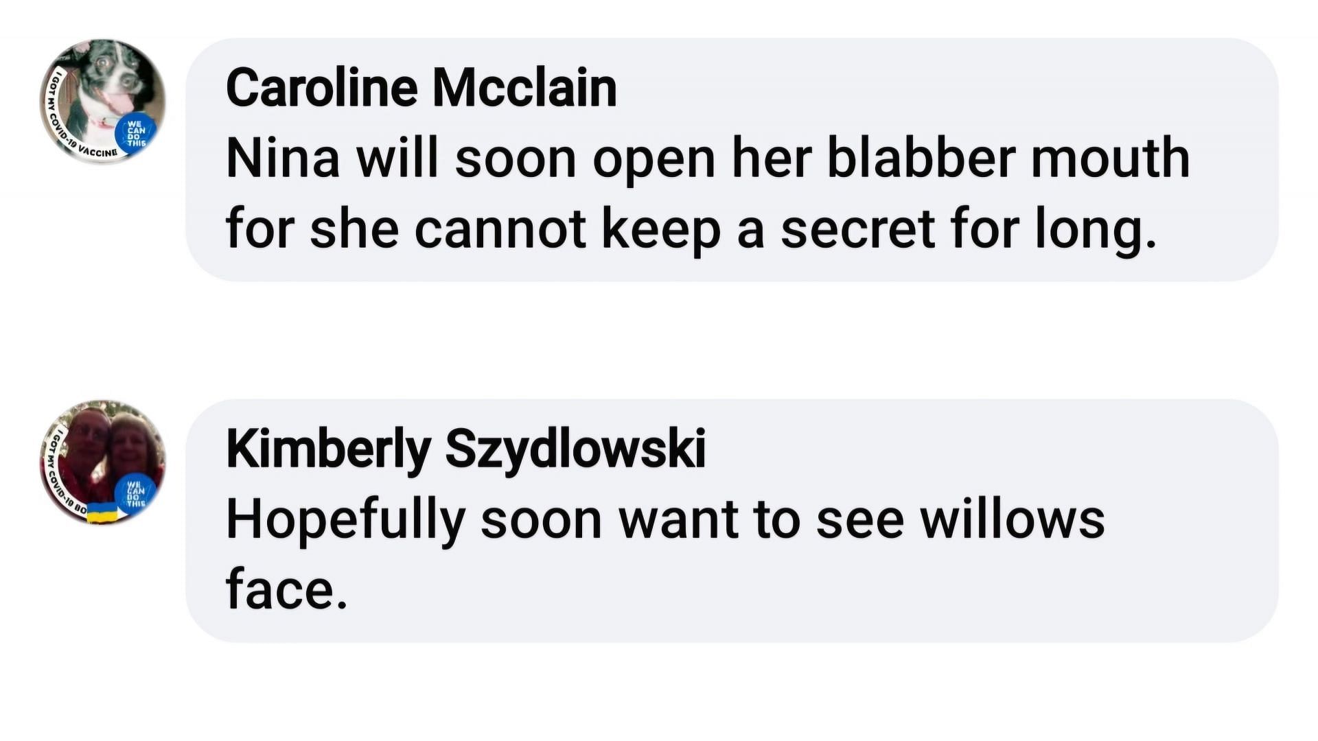 Fans wondering when and how the reveal to Willow will be made (via Christine Lewis / Facebook)