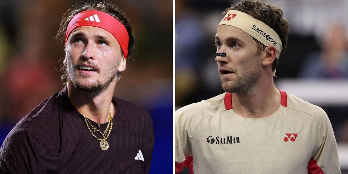 Alexander Zverev (L), Casper Ruud (R) - Image Source: Getty