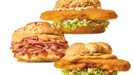 Arby's Classic Beef ‘N Cheddar, Fish ‘N Cheddar, and Crispy Fish sandwiches (Image via Arby's/Website)