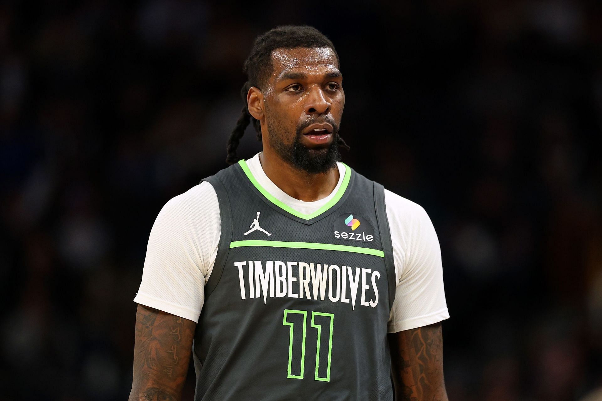 Naz Reid in action for the Timberwolves against the Golden State Warriors - Source: Getty