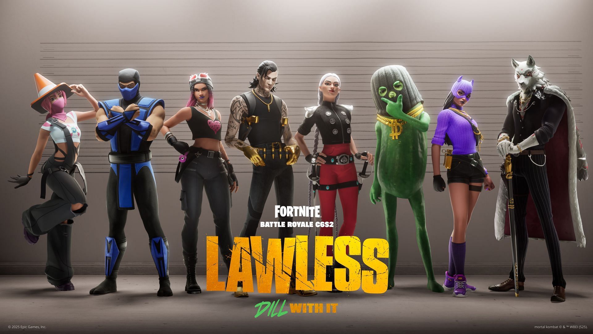 Fortnite Chapter 6 Season 2 Battle Pass skins reveal a lawless cast of characters (Image via Epic Games)