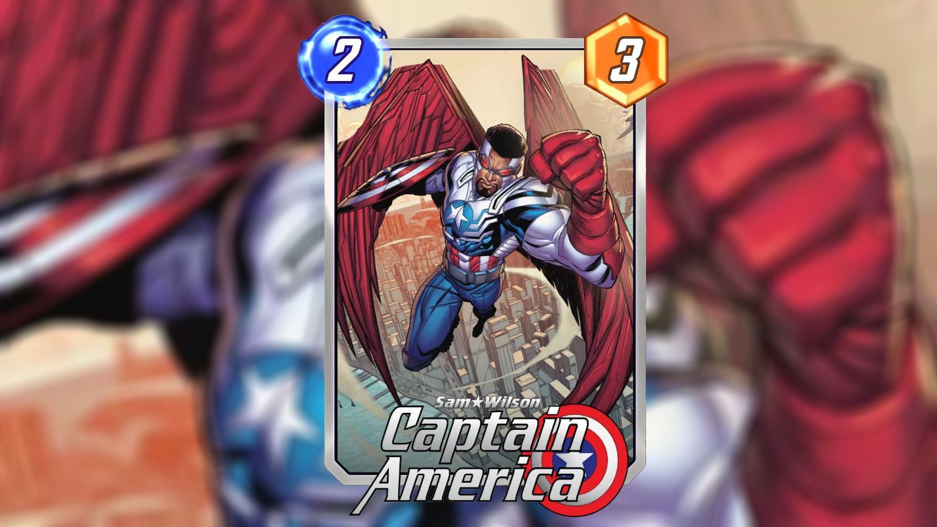 Sam Wilson is used in many Marvel Snap Sanctum Showdown decks (Image via Nuverse)