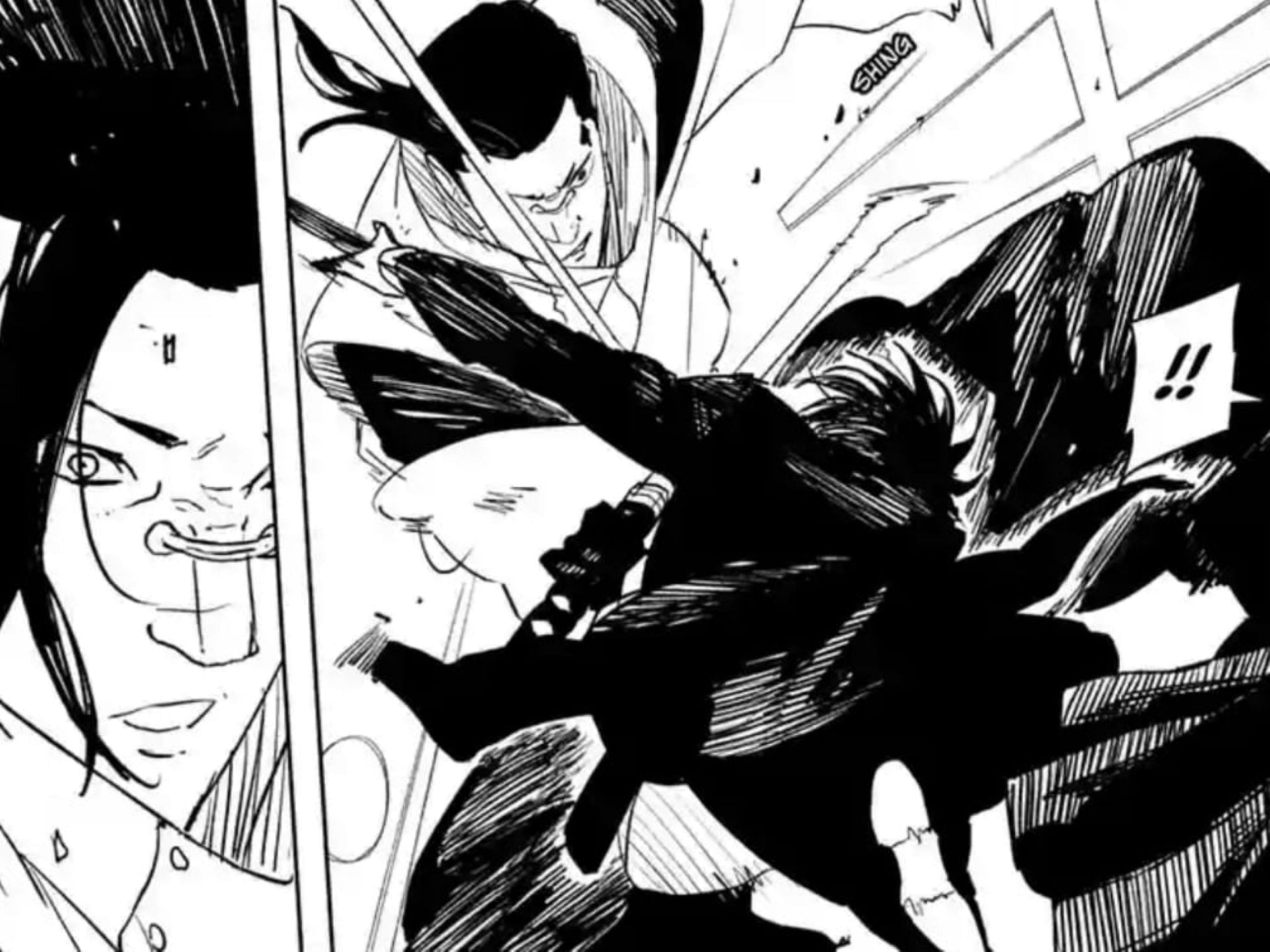 Kuguri fights the Masumi (Image via Shueisha)