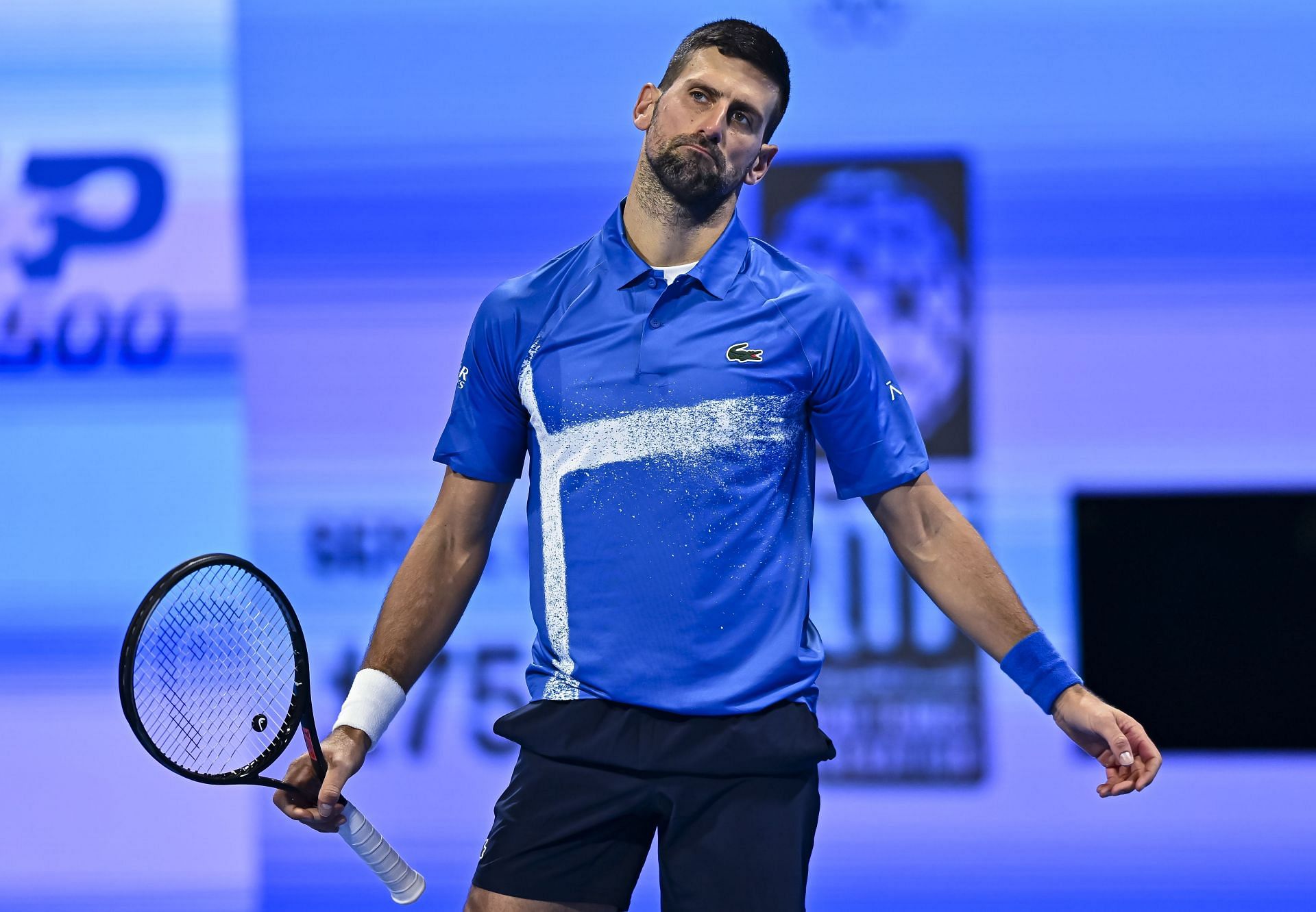 In Picture: Novak Djokovic in action at the ATP Qatar Open - Source: Getty