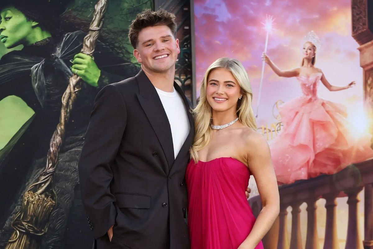 Stephen Nedoroscik, his dance partner, Rylee Arnold, and her boyfriend, Walker Lyons- Source: Getty