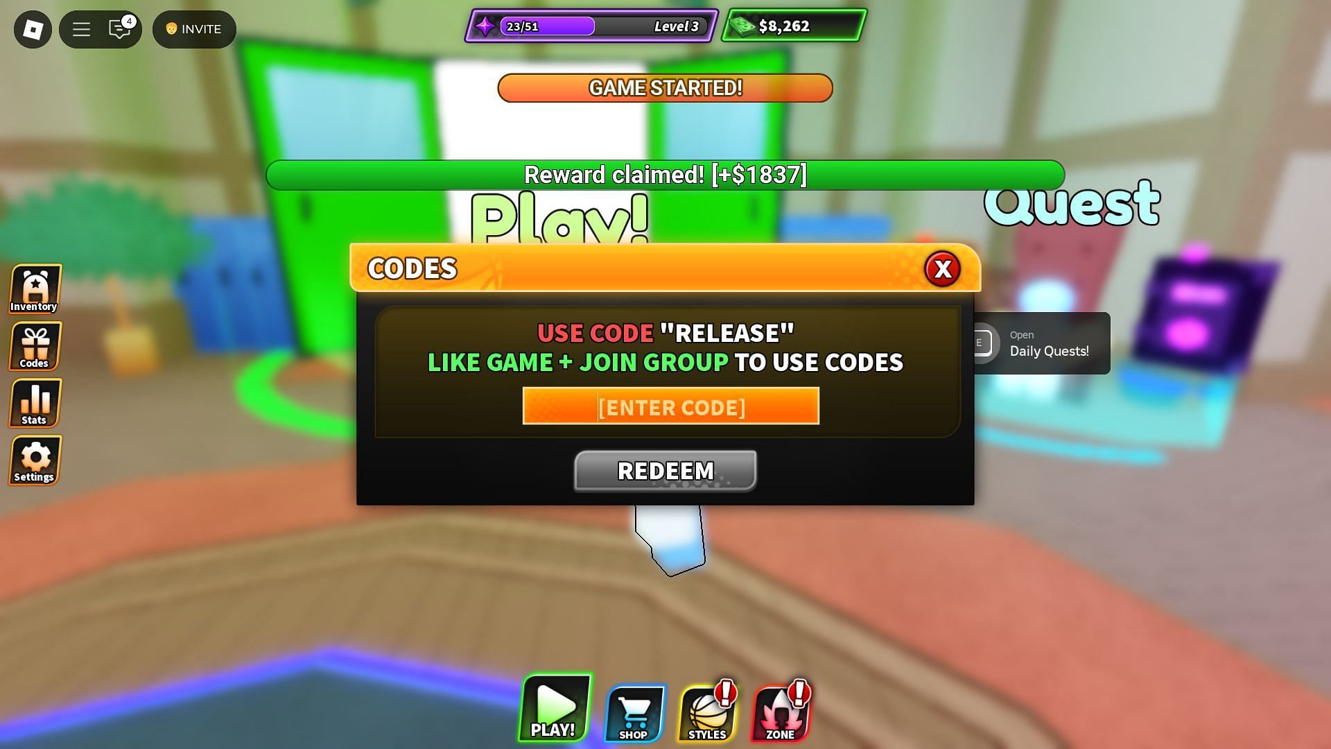 Codebox in Kuroku&rsquo;s Basket Showdown (Image via Roblox)