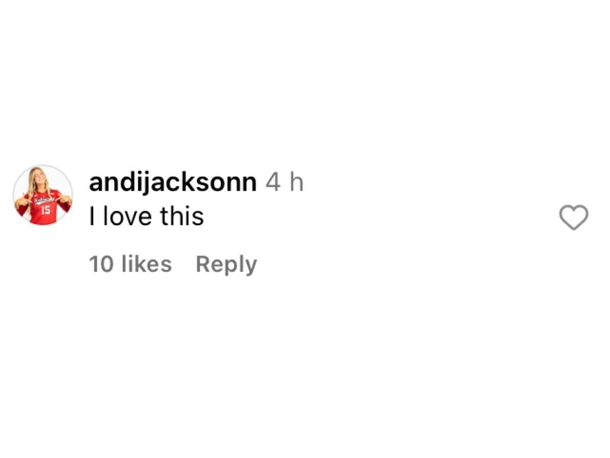 Jackson&rsquo;s comment on Instagram (@merbson)