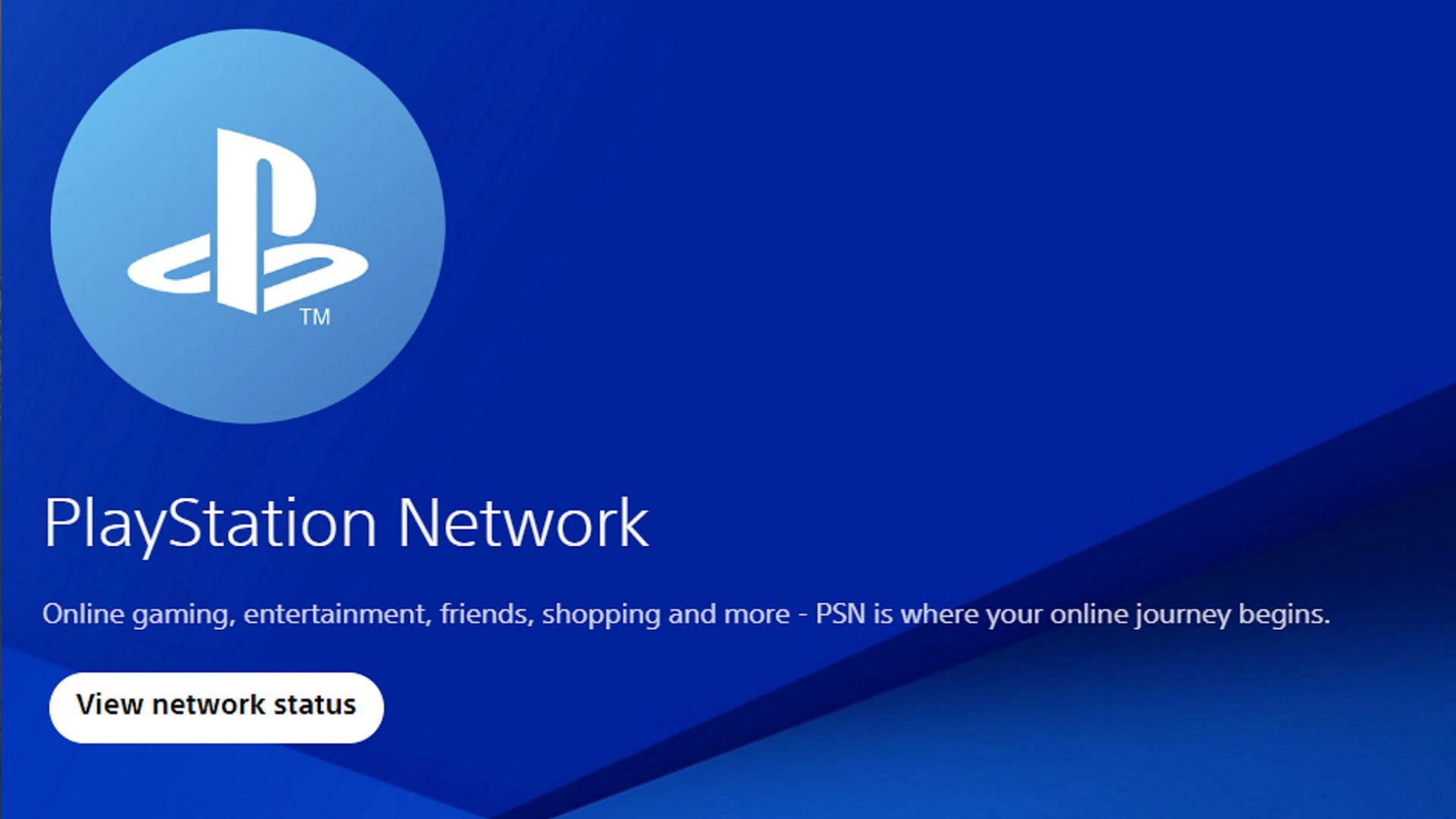 Picture of PlayStation Network Status