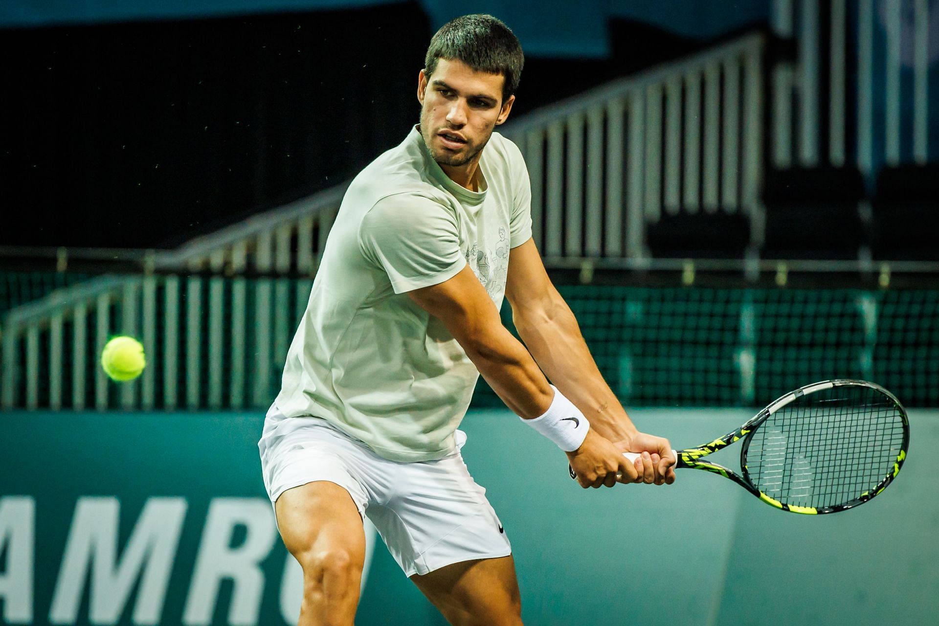 Carlos Alcaraz at the ABN AMRO World Tennis Tournament in Rotterdam. (Source: Getty)