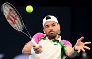 Dimitrov in action at the 2025 Brisbane International (Source: Getty)