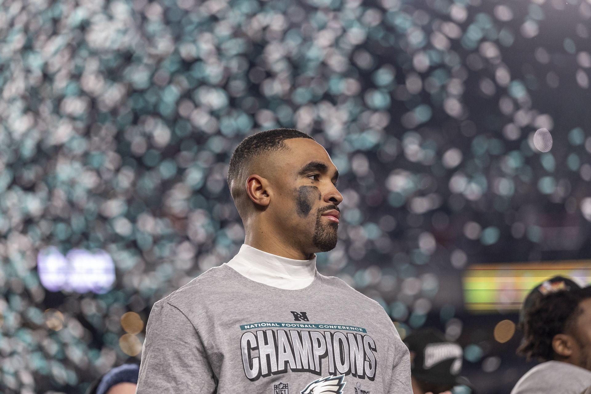 Jalen Hurts at NFC Championship Game: Washington Commanders v Philadelphia Eagles - Source: Getty