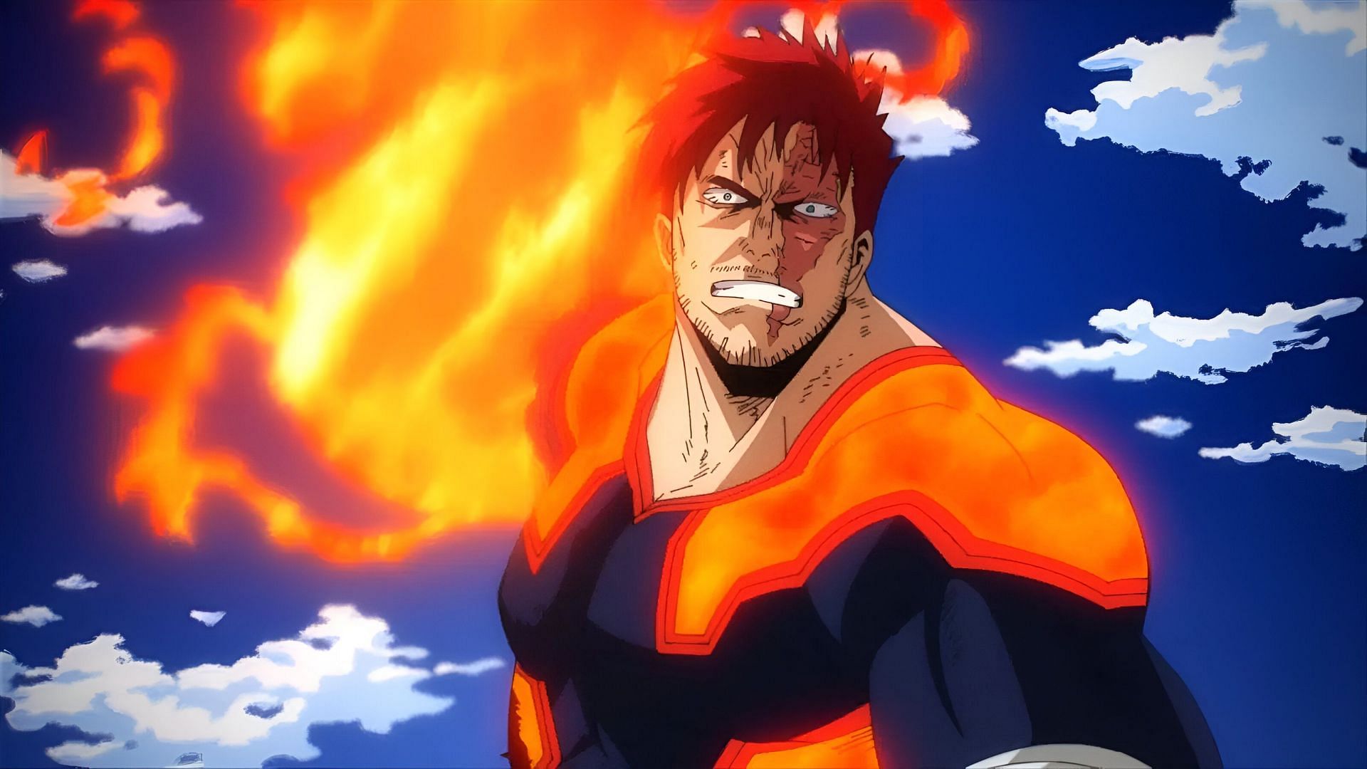 One of the My Hero Academia characters Endeavor as seen in the anime (Image via Bones Inc.)