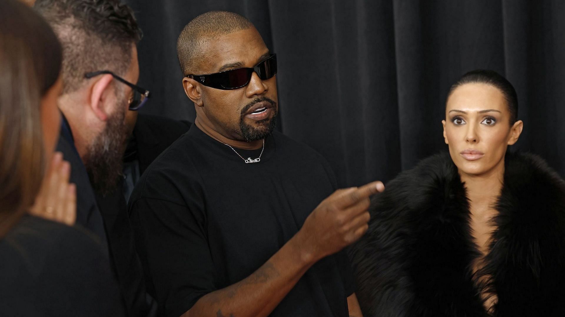  (L-R) Kanye West and Bianca Censori attend the 67th GRAMMY Awards on February 02, 2025, in Los Angeles, California. (Image via Getty/Frazer Harrison)