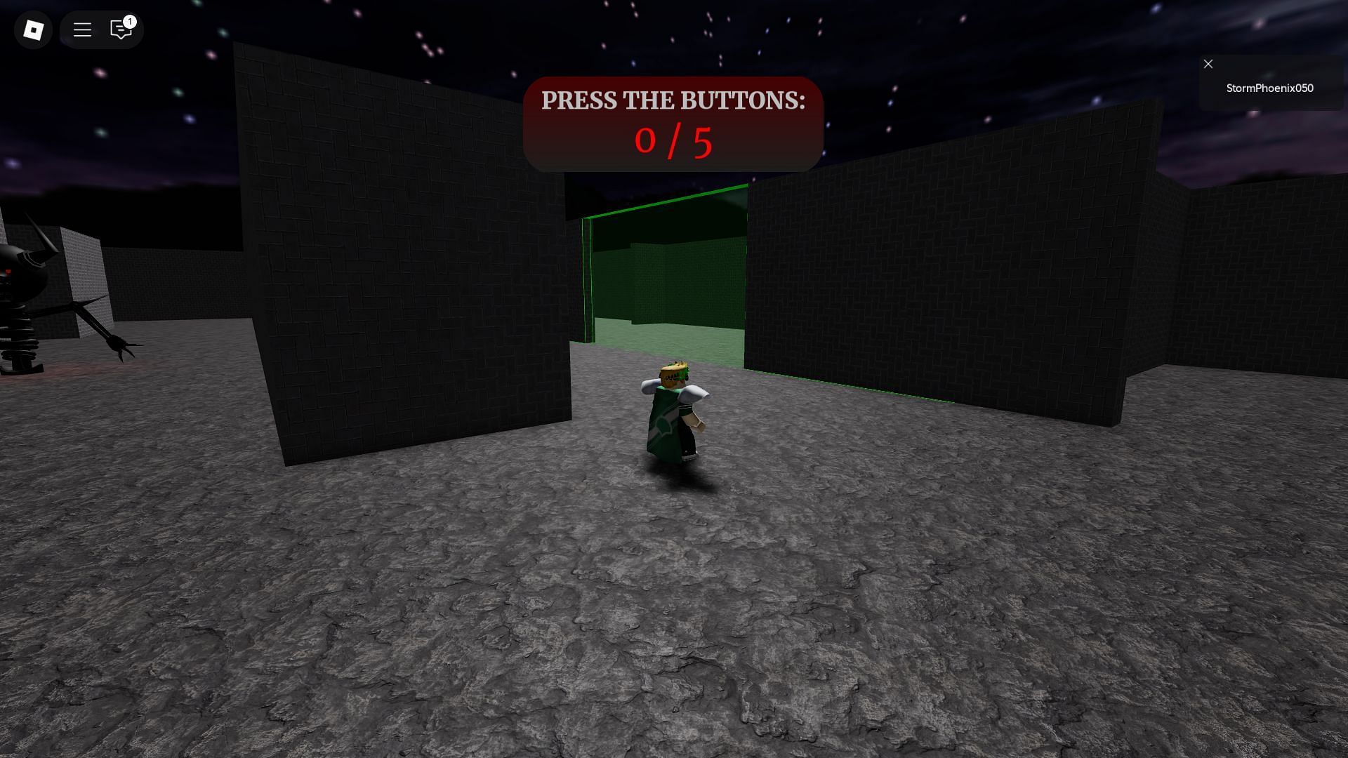 Beware of the monster while exploring the maze (Image via Roblox)