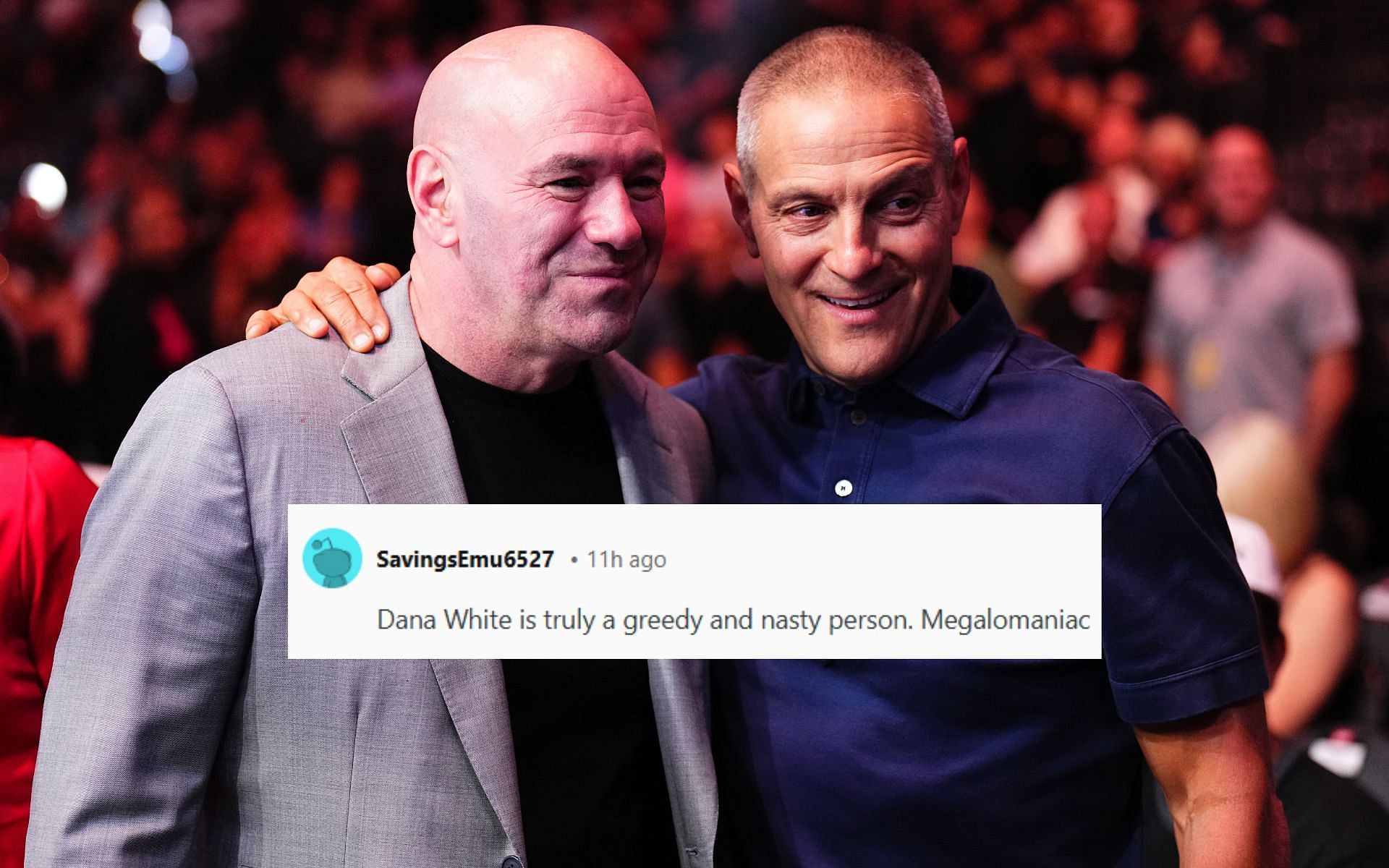 Dana White (left) and Ari Emanuel (right) are facing criticism after Emanuel