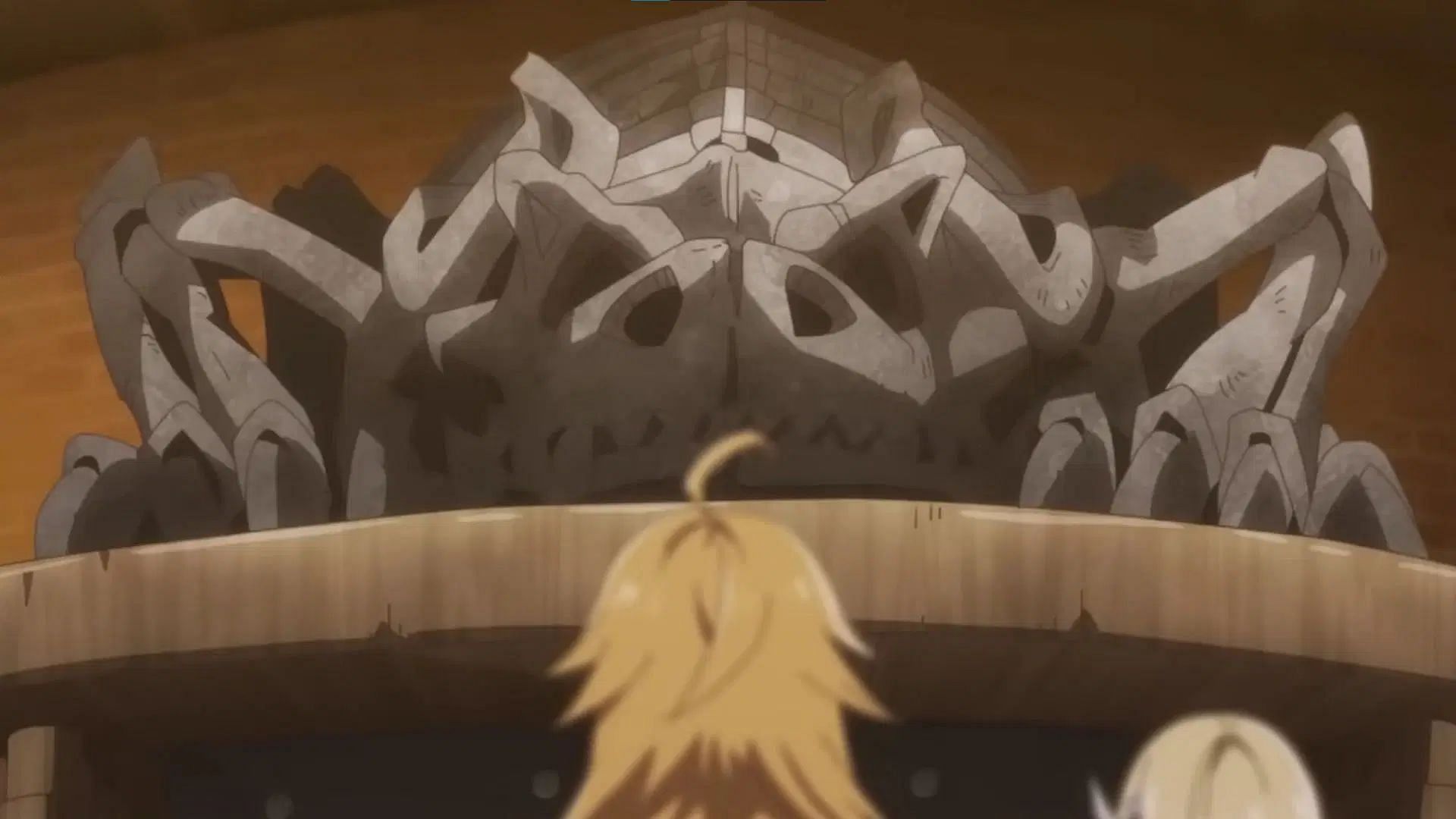 Stella&#039;s skeletal remains as shown in the anime (Image via Zero-G and Saber Works)