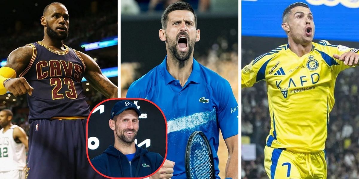 Sporting icons Novak Djokovic, LeBron James and Cristiano Ronaldo. Source: Getty