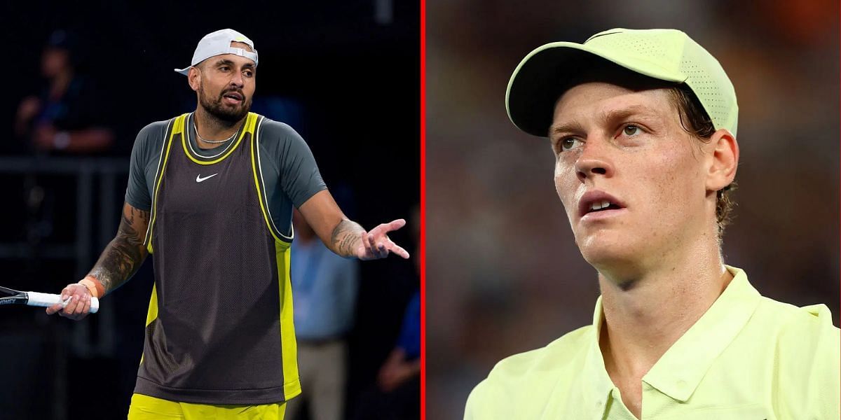 Nick Kyrgios (L) Jannik Sinner (R). (Source: GETTY)