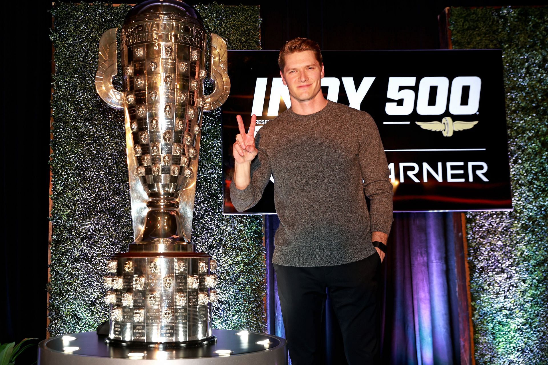 Josef Newgarden at the Borg Warner Trophy Ceremony - Source: Getty