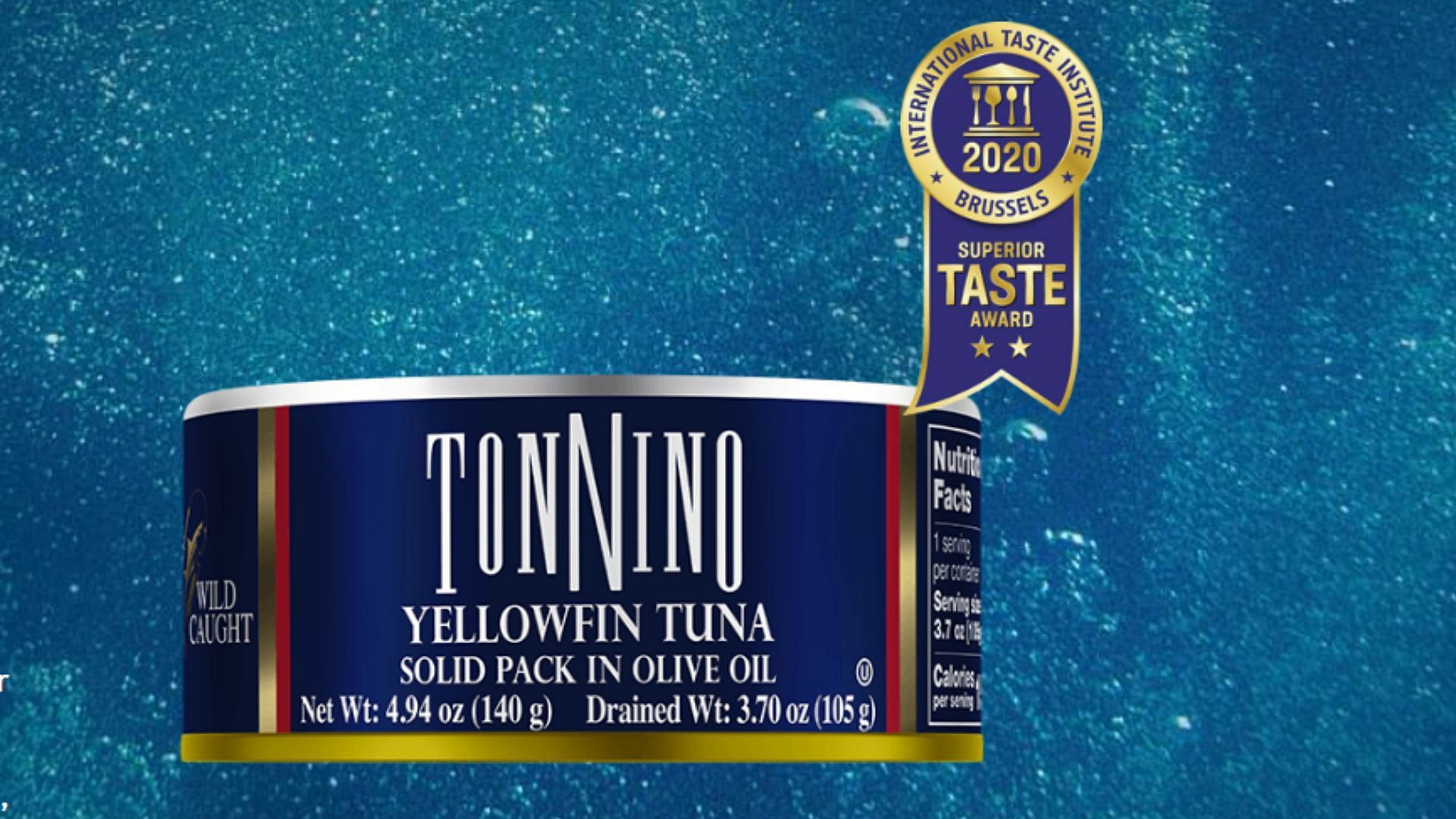 Tonnino Yellowfin Tuna Solid Pack in Olive Oil (Image credits: tonnino.com)