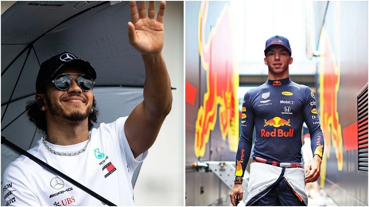 When Lewis Hamilton took a cheeky dig at Pierre Gasly for underperforming in a Red Bullm (Getty Images)