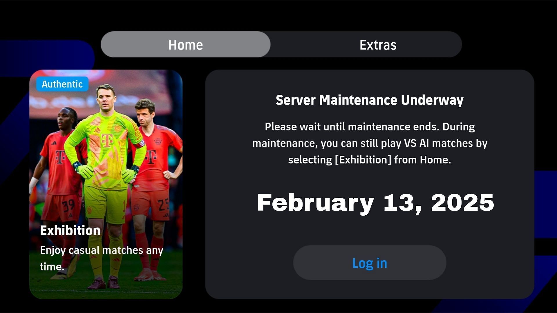 eFootball February 13 weekly server maintenance is underway (Image via Konami)