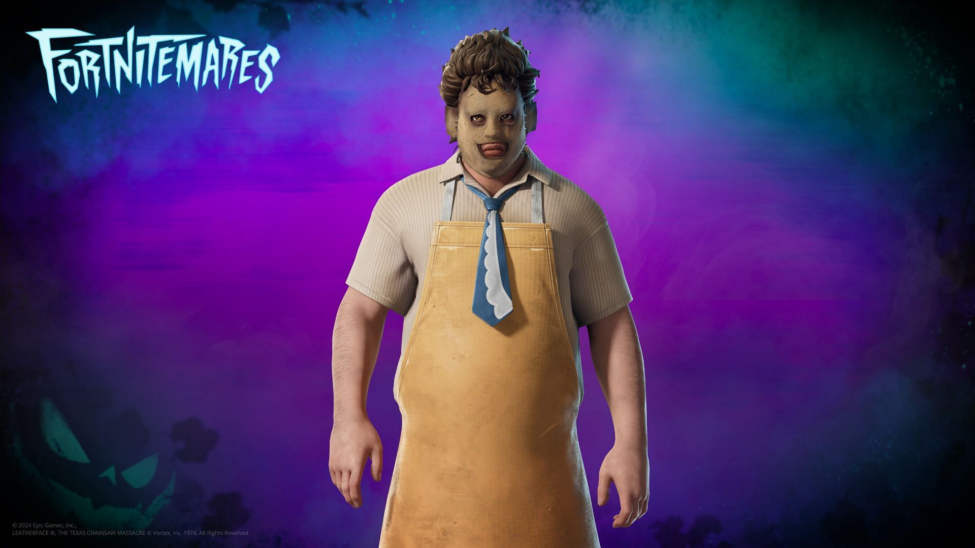 The Leatherface skin is now in Fortnite (Image via Epic Games)