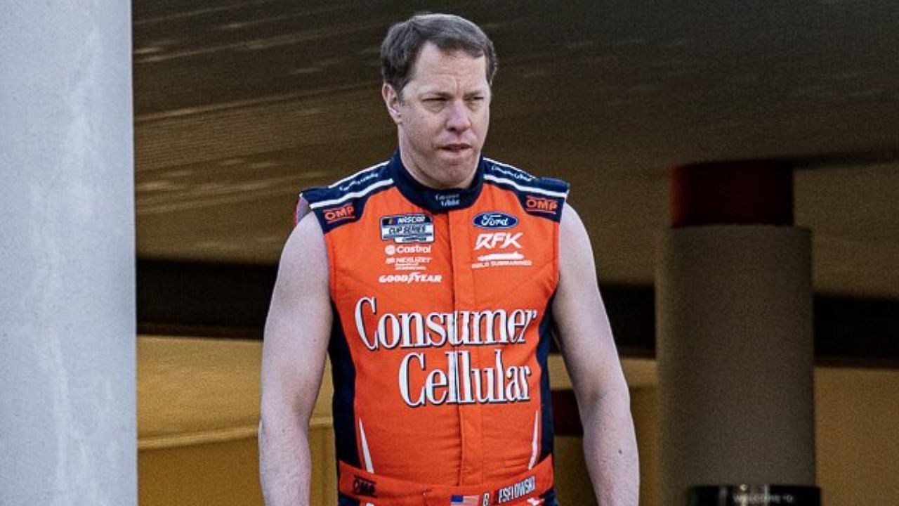 Brad Keselowski in a Consumer Cellular ad campaign (Imag via RFK Racing on X)