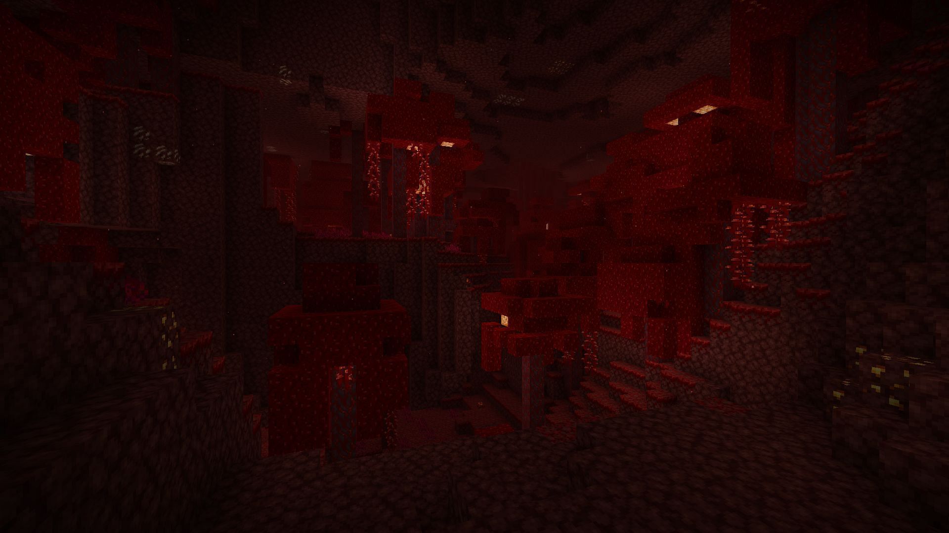 The Nether can be beautiful at times (Image via Mojang Studios || Sportskeeda Gaming)