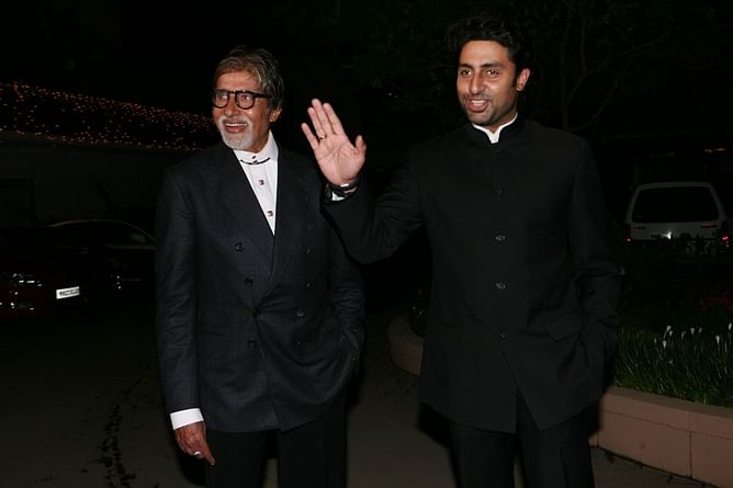 Amitabh Bachchan and Abhishek Bachchan attend IND vs ENG 5th T20I in Mumbai [In Pic]