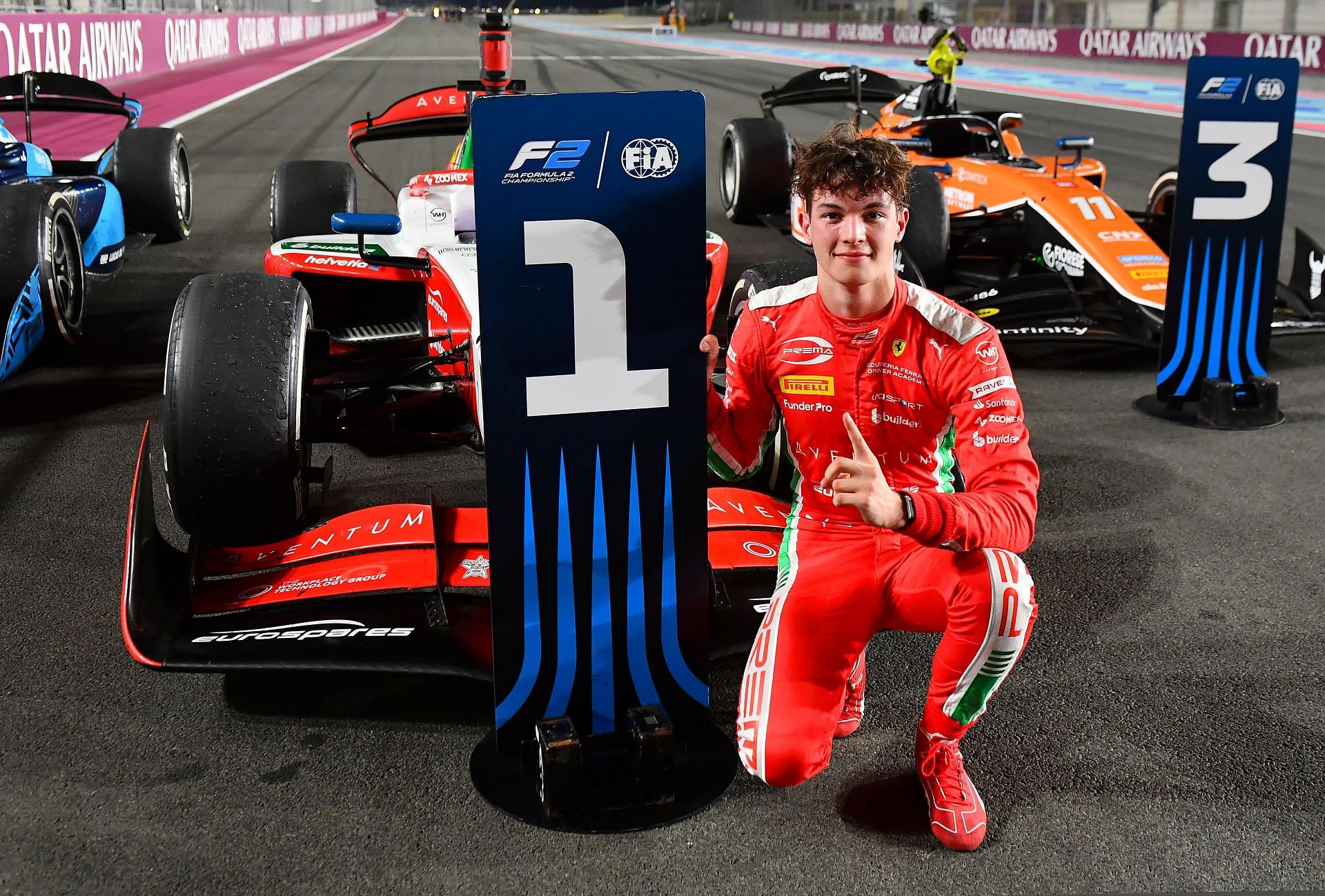 Oliver Bearman at the Formula 2 Championship - Round 13 Lusail - Sprint Race - Source: Getty