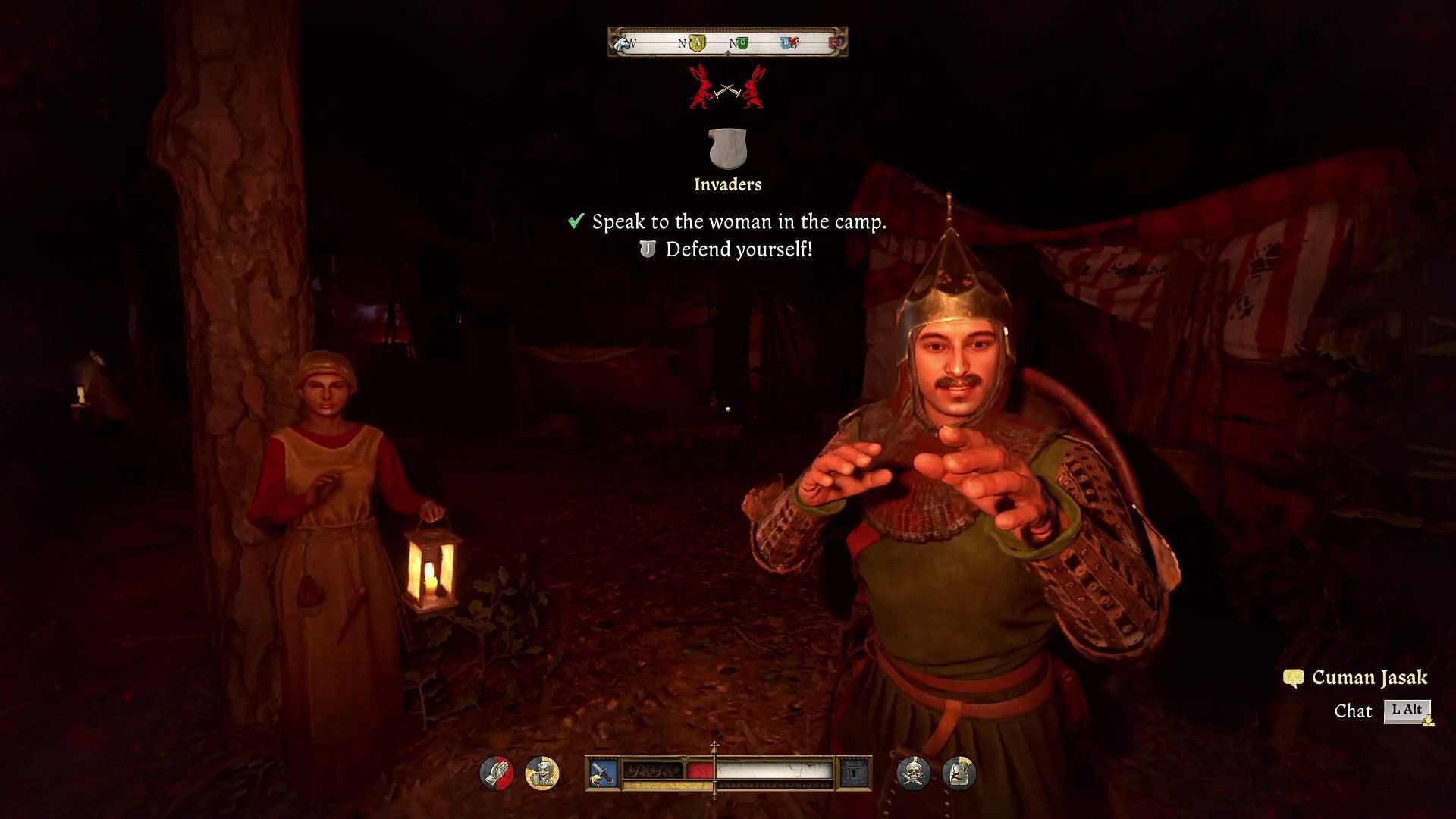 A fight with Jasak in The Invaders side quest in Kingdom Come Deliverance 2 (Image via Deep Silver)