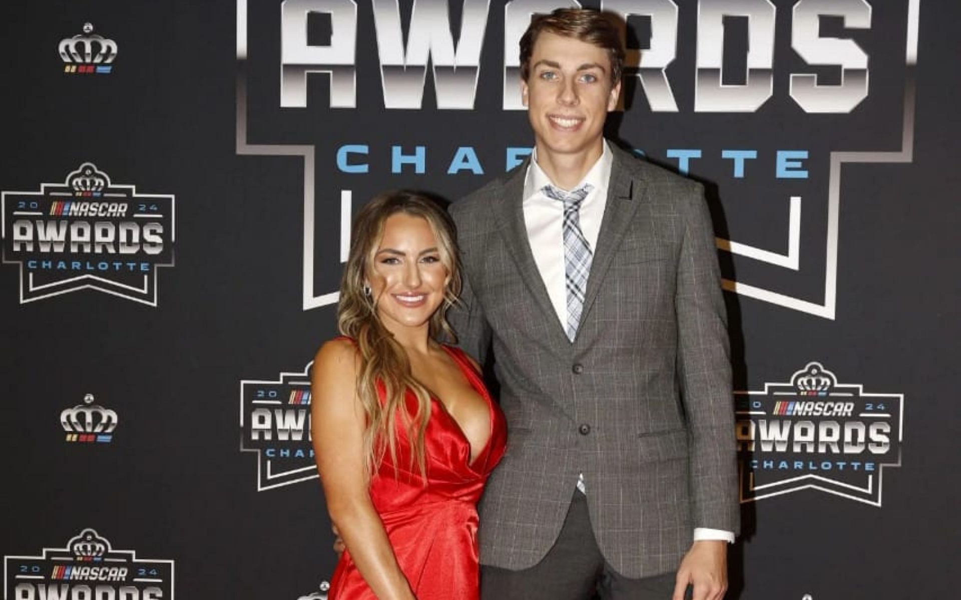 Carson Hocevar attends 2024 NASCAR Awards with Holley Hollan