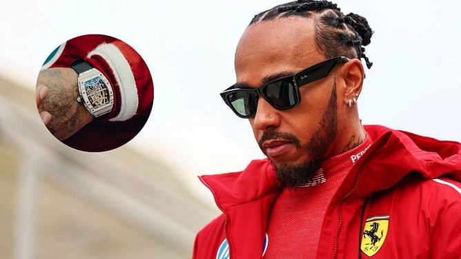 Lewis Hamilton sports a $603,000-worth Richard Mille watch on his first-ever Ferrari pre-season testing