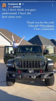 Via Olivia Dunne's Instagram story (@livvydunne/IG)