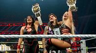 Liv Morgan and Raquel Rodriguez receive a two-word message from Dominik Mysterio after winning the Women's Tag Team Titles