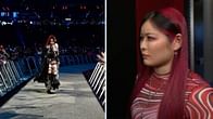 IYO SKY reacts after spending one hour in the Women's Royal Rumble Match