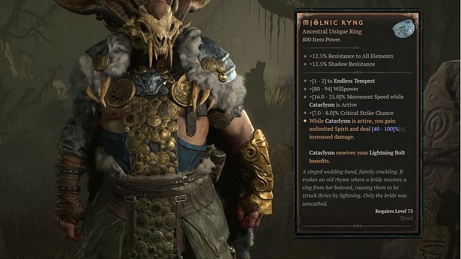 How to get Mjolnic Ryng in Diablo 4 and its unique effects