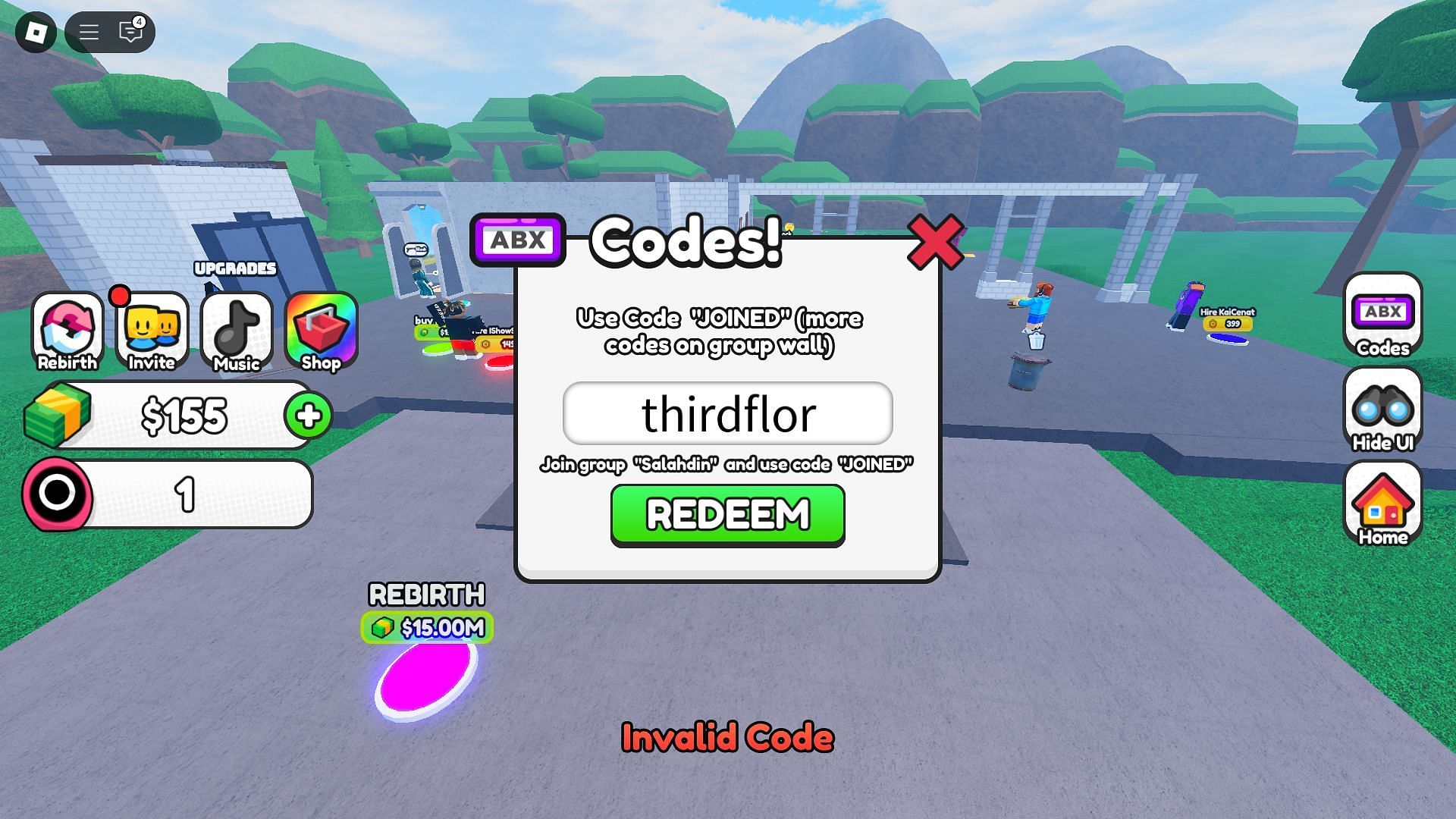 Troubleshooting codes for Own Squid Game and Prove Mom Wrong (Image via Roblox)