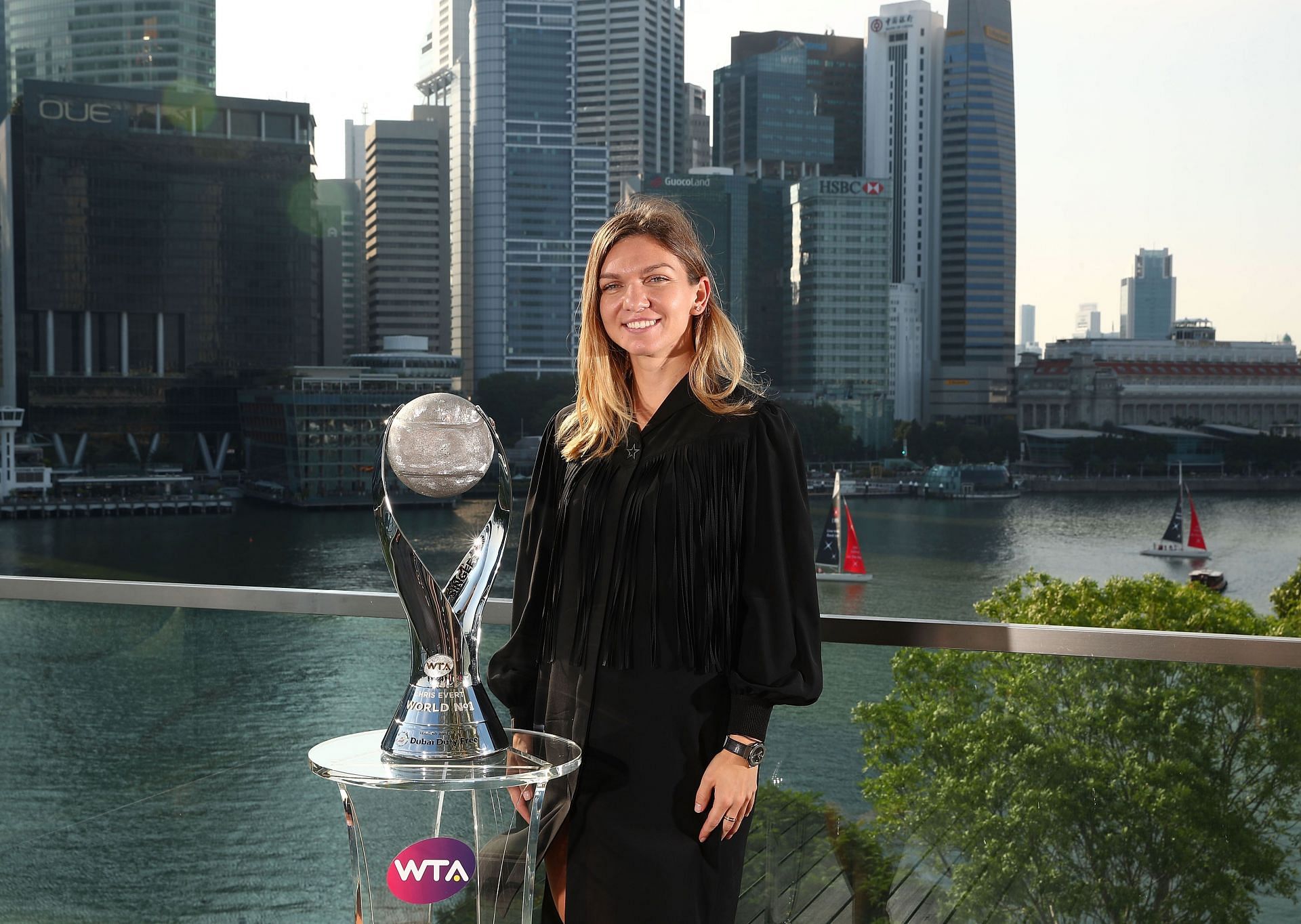 Simona Halep at the WTA Finals 2017. (Photo: Getty)