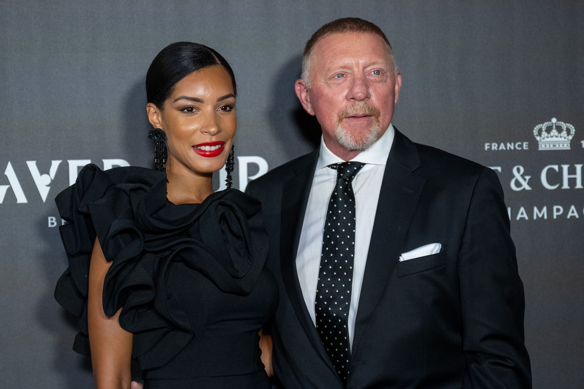 Boris Becker and his wife Lilian de Carvalho Monteiro at the Laver Cup - Source: Getty