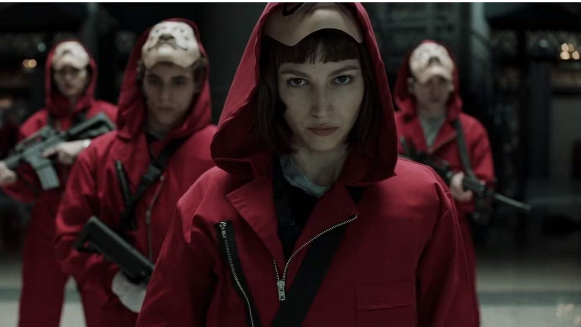 Still from Money Heist (image via Netflix)