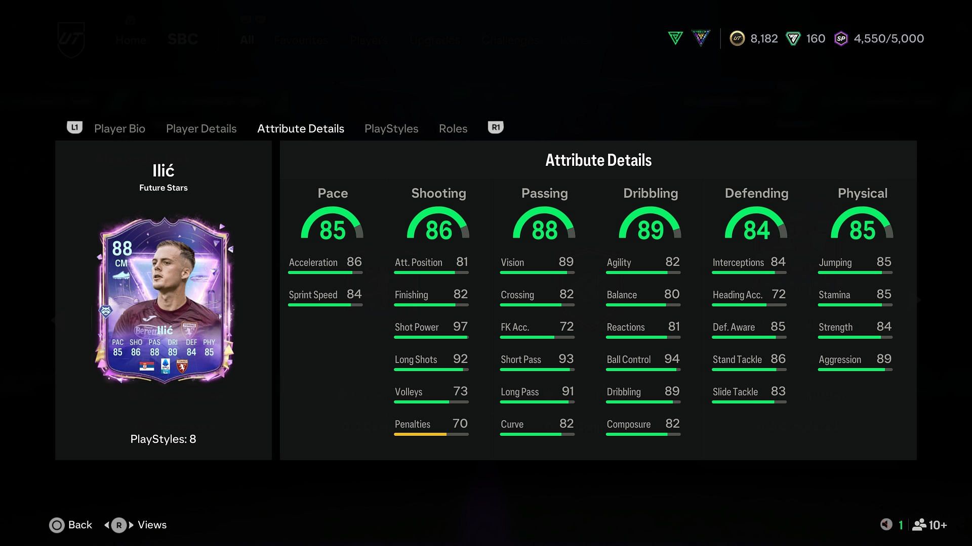 The card has amazing stats (Image via EA Sports)