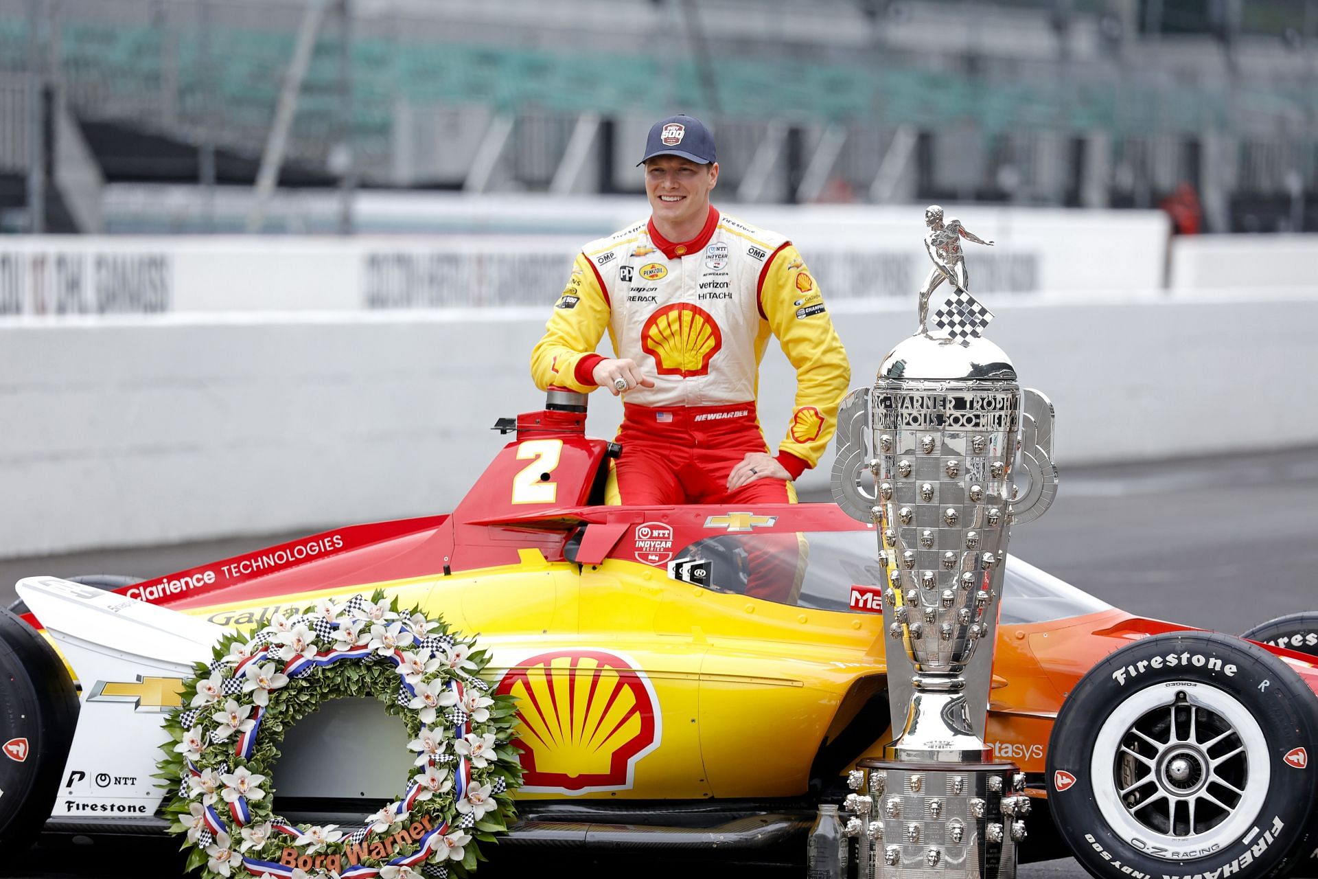  Josef Newgarden after winning the 108th running of the Indianapolis 500 - Source: Getty