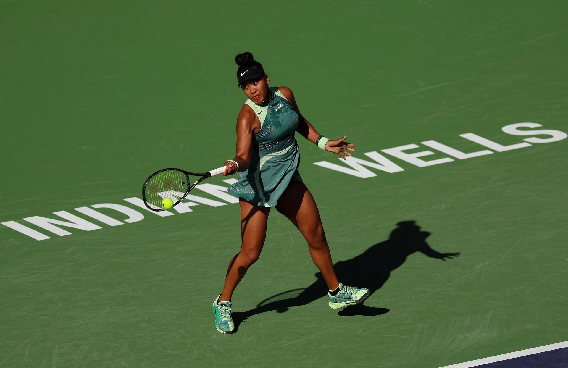 Naomi Osaka at the BNP Paribas Open 2024 - Source: Getty