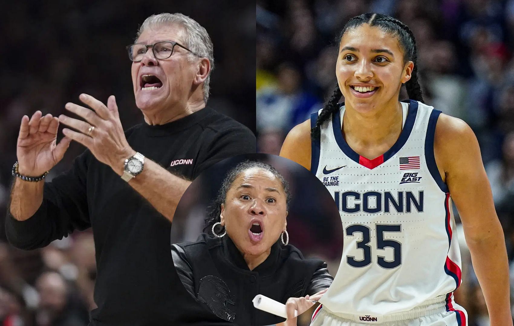 Geno Auriemma, Dawn Staley, Azzi Fudd