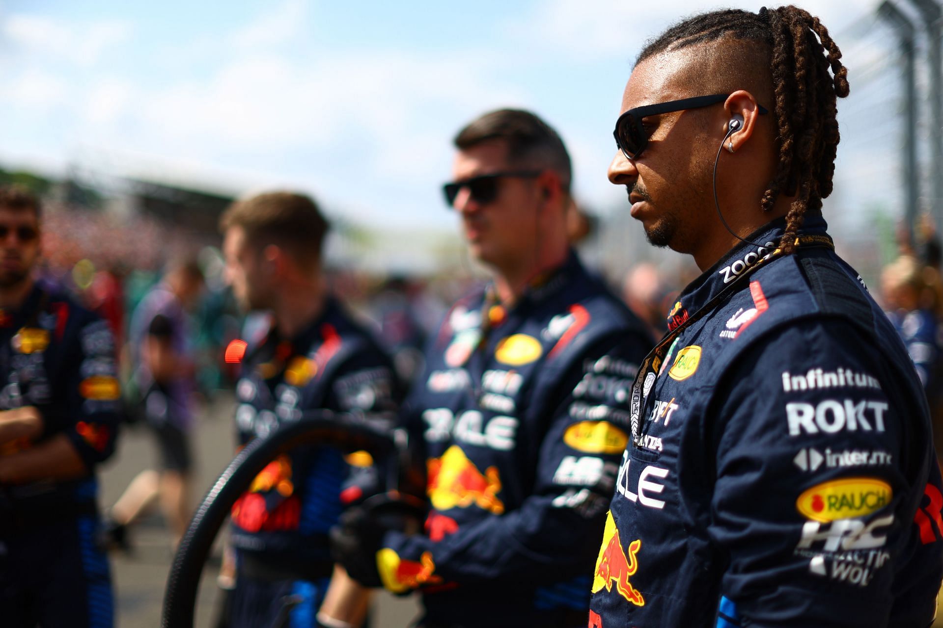 Calum Nicholas looks on in the Pitlane before the F1 Grand Prix of Hungary- Source: Getty