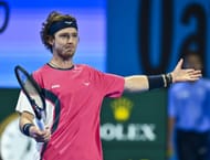 Andrey Rublev at the ATP Qatar ExxonMobil Open Semifinals - Source: Getty